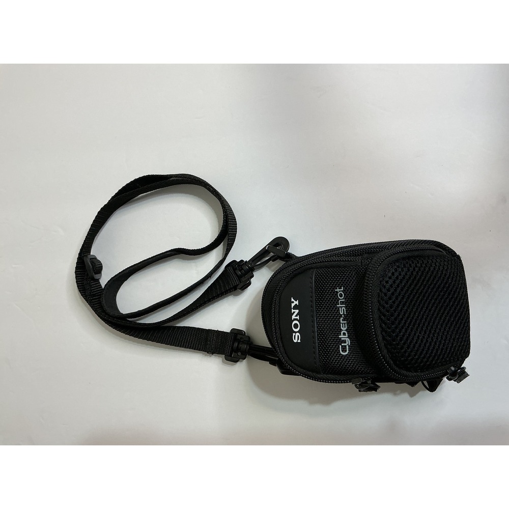 Sony Cyber-shot LCS-CSD Camera Case Black Nylon Pouch with Shoulder Strap